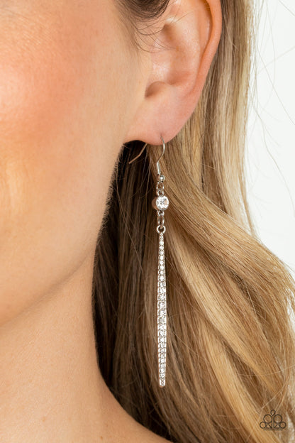 Paparazzi ~ Skyscraping Shimmer ~ White Earring