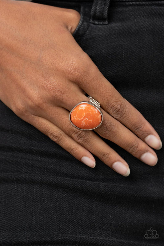 Paparazzi ~ Aesthetically Authentic ~  Orange Ring