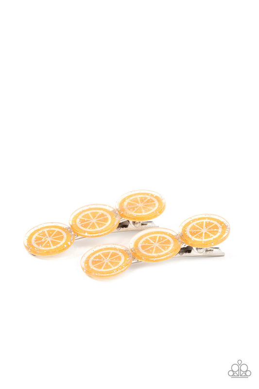 Paparazzi ~ Charismatically Citrus ~ Orange Hair Clip