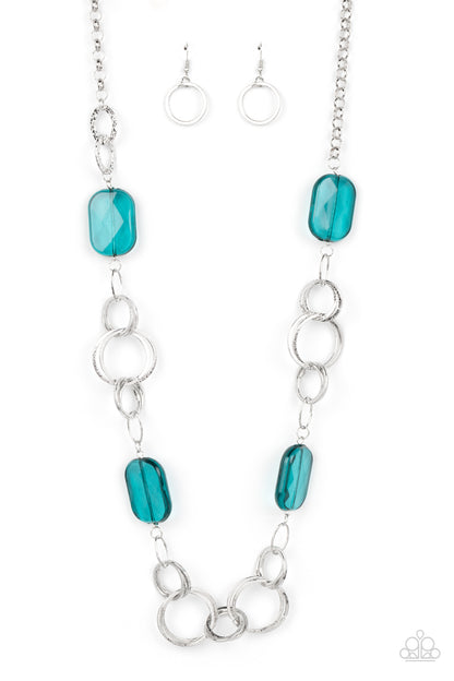 Paparazzi -Stained Glass Glamour - Blue Necklace
