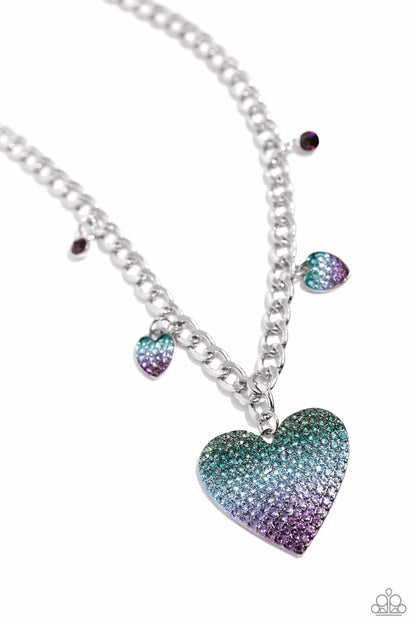 Paparazzi - For the Most HEART- Purple Necklace