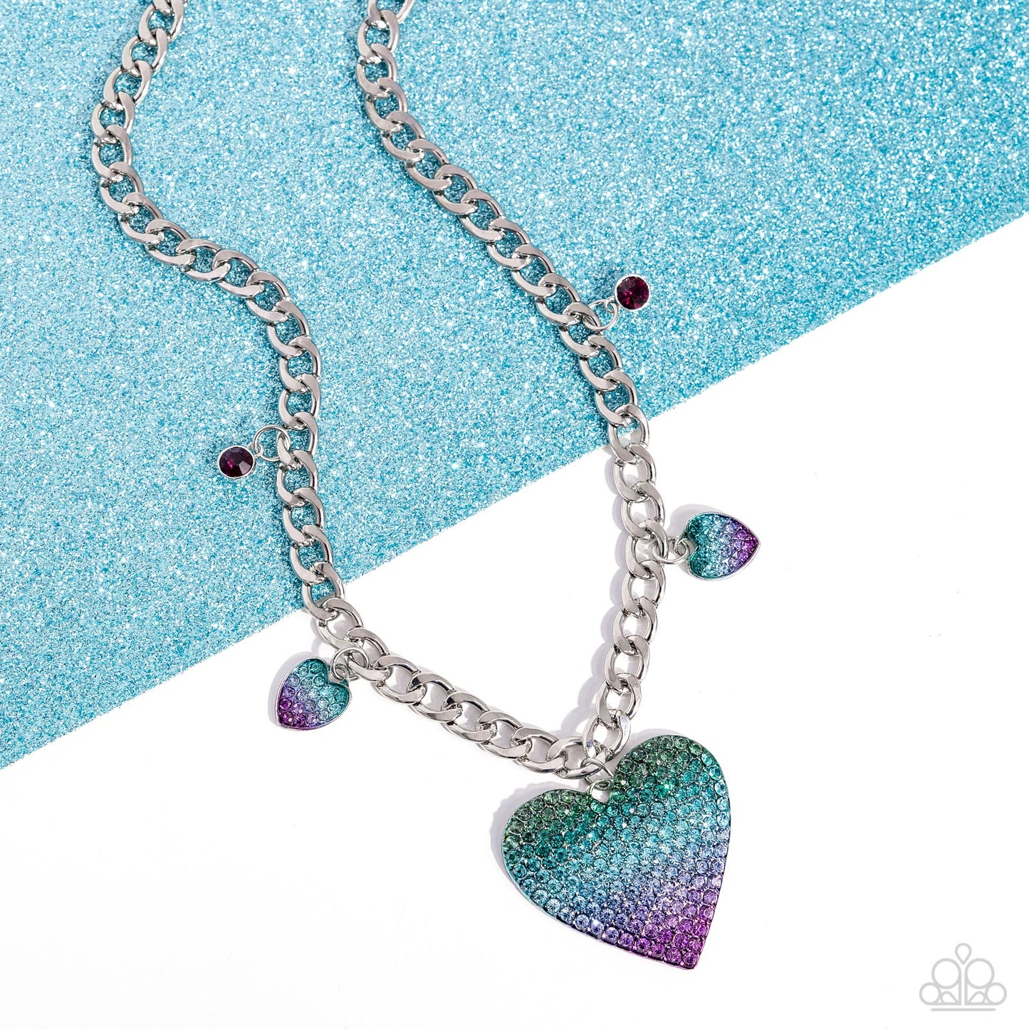 Paparazzi - For the Most HEART- Purple Necklace