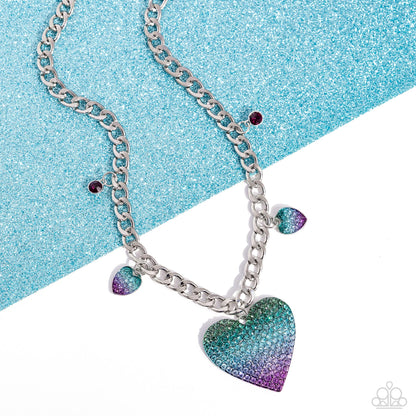 Paparazzi - For the Most HEART- Purple Necklace