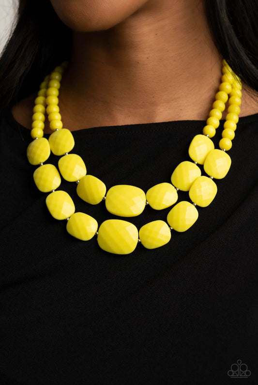 Paparazzi ~ Resort Ready ~  Yellow  Necklace