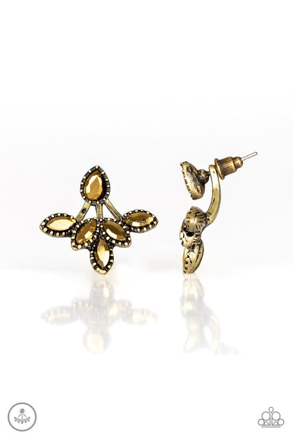 Paparazzi  A Force To BEAM Reckoned With - Brass Post Earring