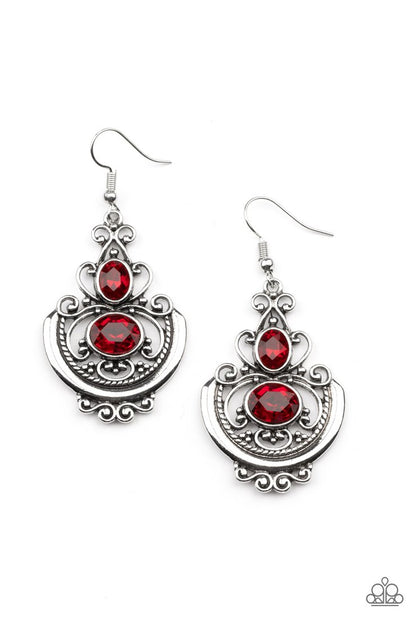 Paparazzi -Unlimited Vacation - Red Earring
